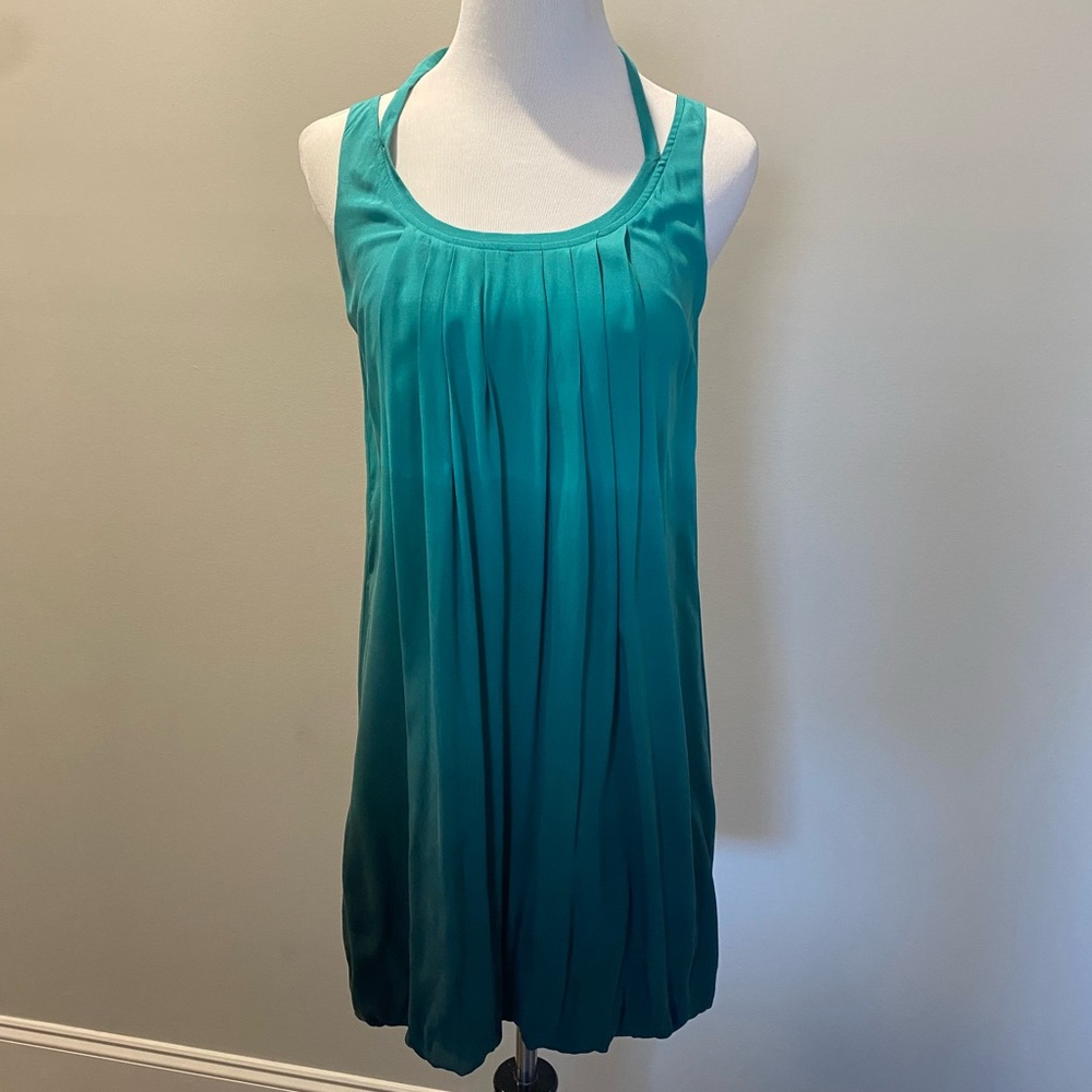 Express Bubble Dress Green Ombre